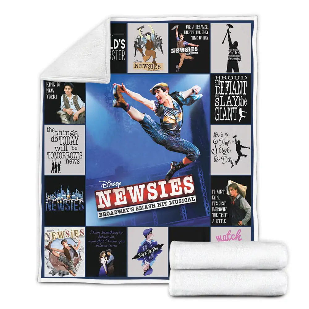 Newsies Fleece Blanket Gift For Birthday Halloween Christmas