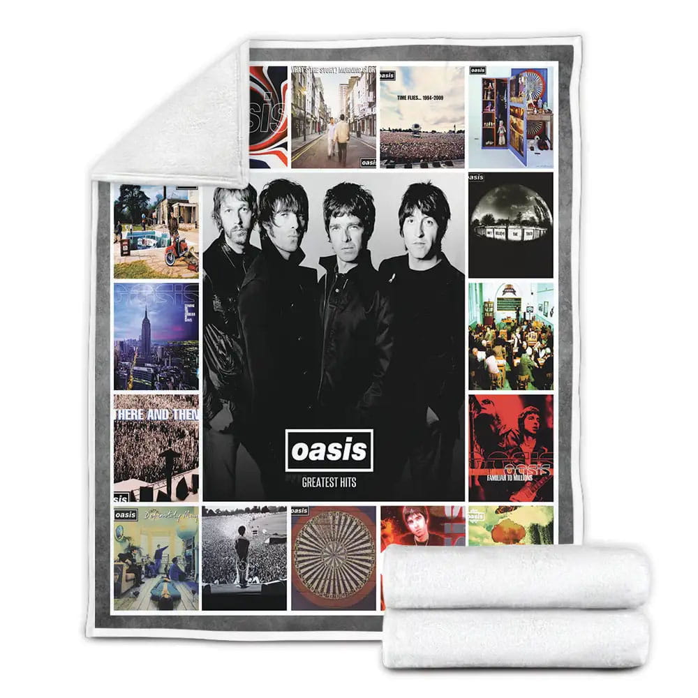 Oasis Albums Cover Poster Fleece Blanket Perfect 