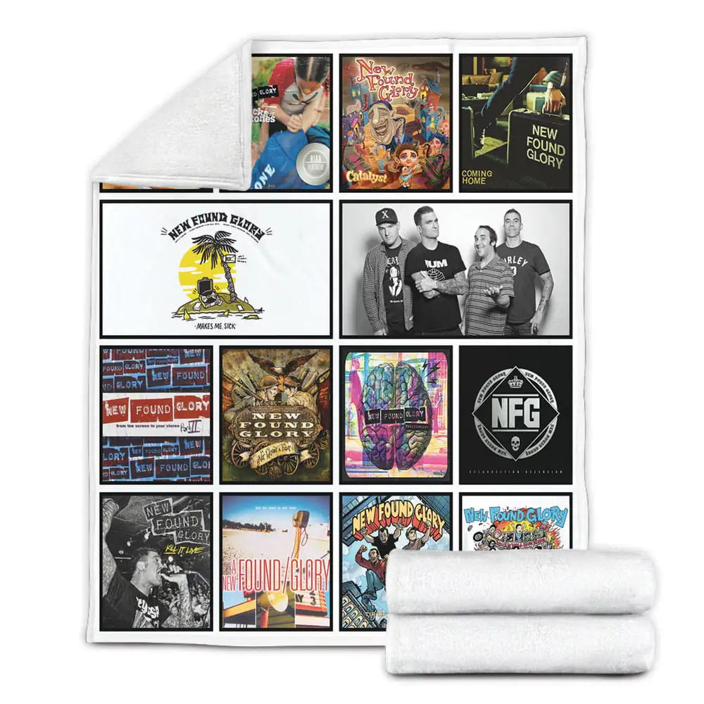 New Found Glory Album Covers Fleece Blanket Gift For Wife Husband Besties