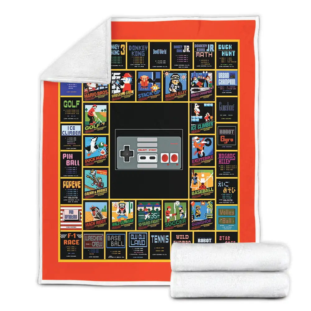 Nintendo Video Games Fleece Blanket Perfect 