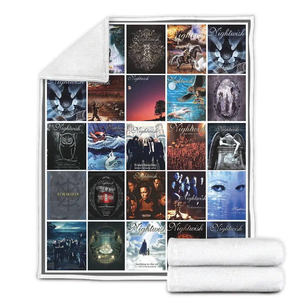 Nightwish Albums Cover Poster Fleece Blanket Gift For Birthday Halloween Christmas
