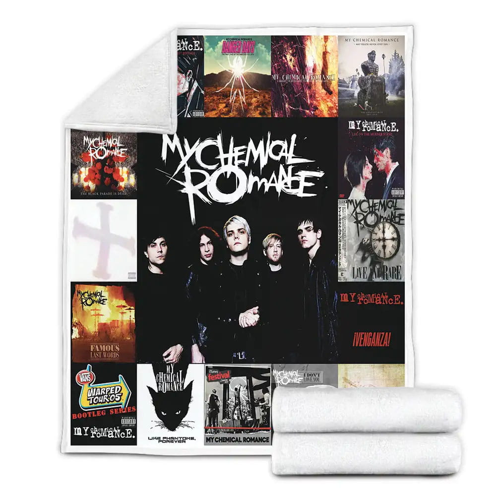 My Chemical Romance Album Covers Fleece Blanket Gift For Wife Husband Besties