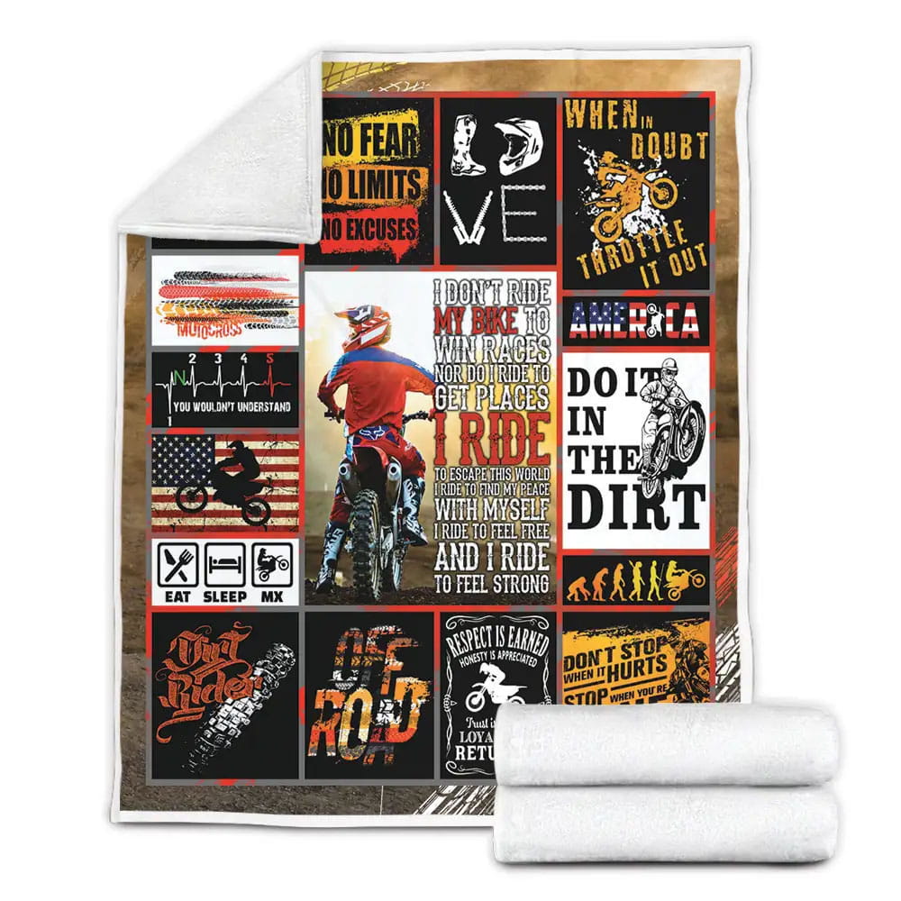 Motocross Fleece Blanket Perfect 