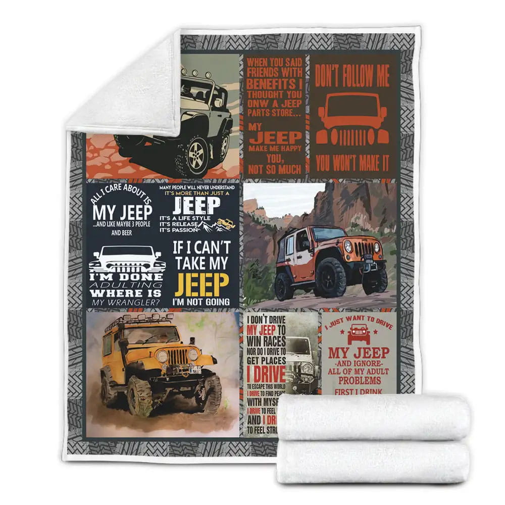 My Jeep Fleece Blanket Gift For Wife Husband Besties