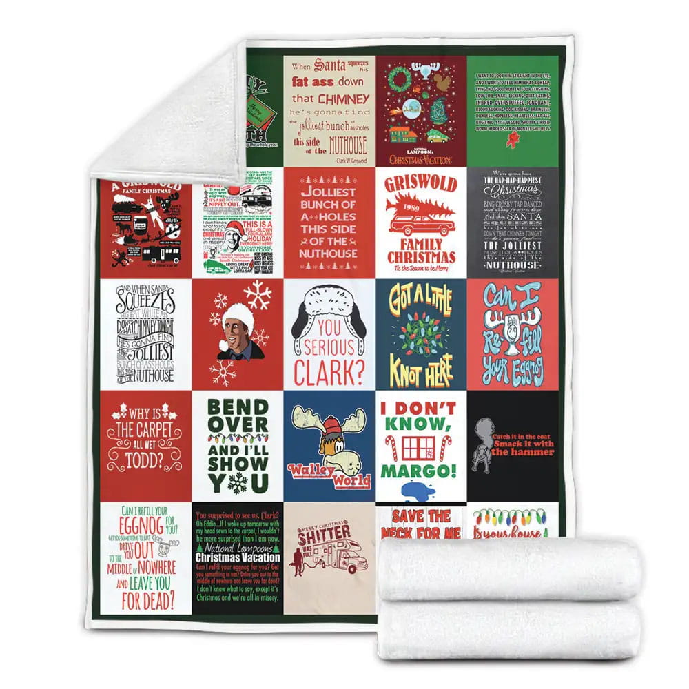 National Lampoons Christmas Vacation Fleece Blanket Gift For Mothers Day Fathers Day