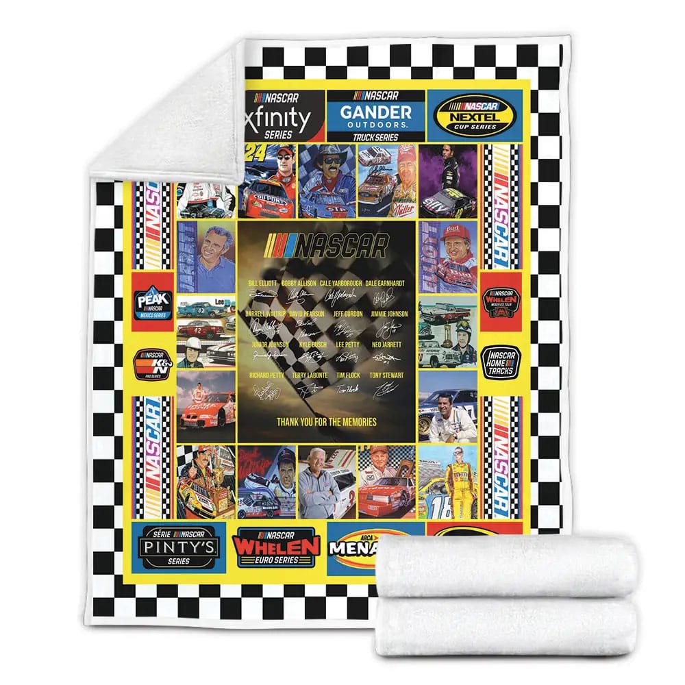 Nascar Legends Fleece Blanket Gift For Wife Husband Besties