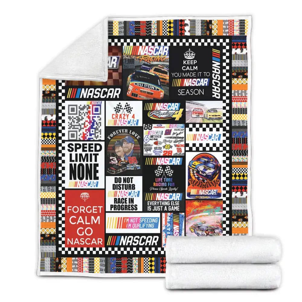 Nascar Fleece Blanket Gift For Mothers Day Fathers Day
