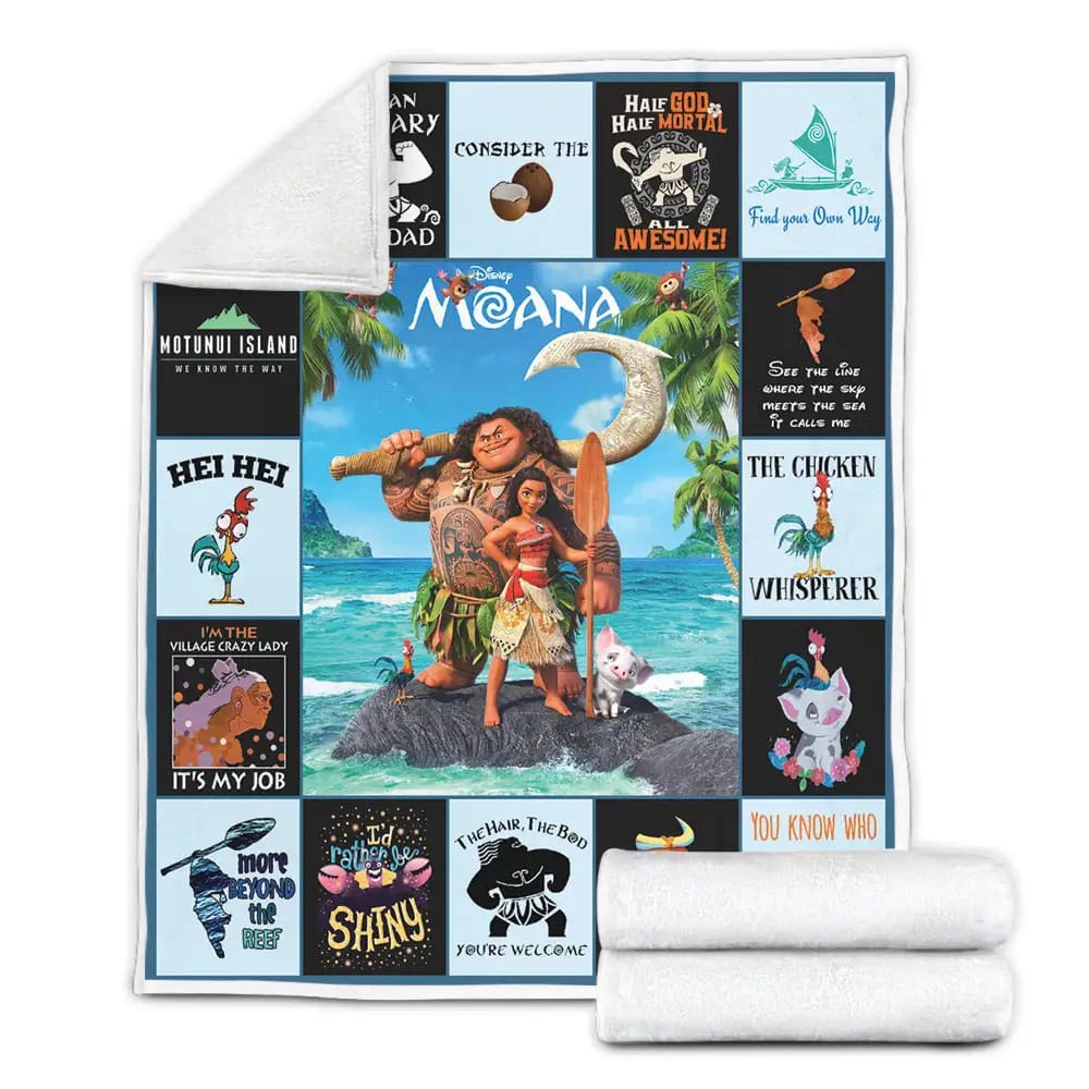 Moana Fleece Blanket Gift For Wife Husband Besties