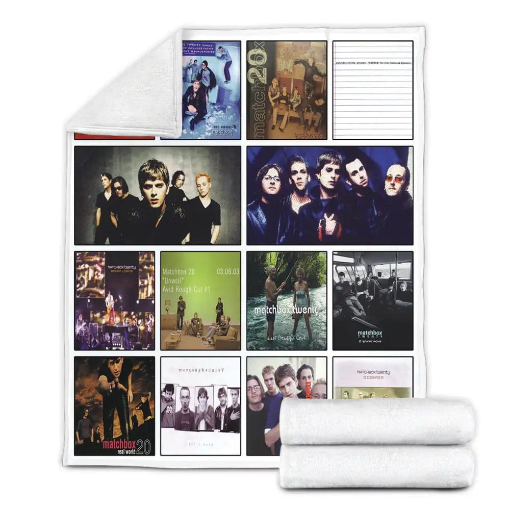 Matchbox Twenty Throws Albums Fleece Blanket Gift For Birthday Halloween Christmas