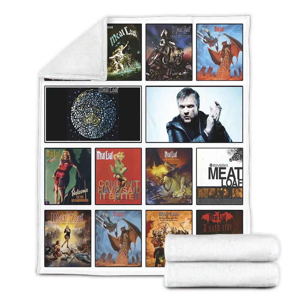 Meat Loaf Album Covers Fleece Blanket Gift For Mothers Day Fathers Day