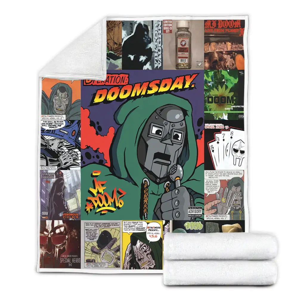 Mf Doom Albums Fleece Blanket Gift For Wife Husband Besties