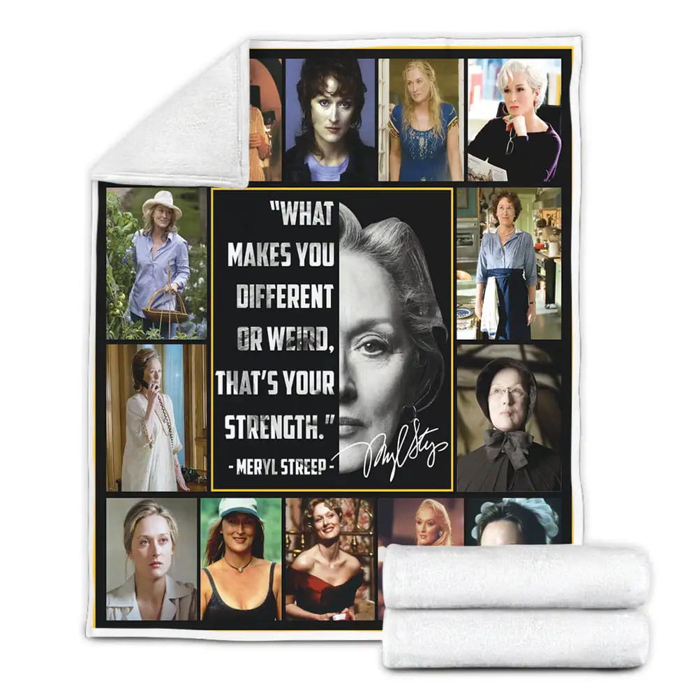 Meryl Streep Fleece Blanket Gift For Mothers Day Fathers Day