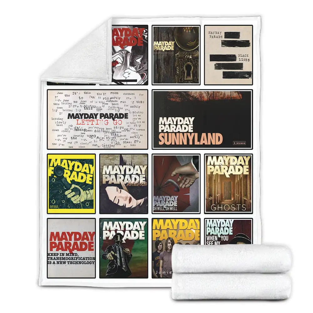 Mayday Parade Album Covers Fleece Blanket Gift For Wife Husband Besties