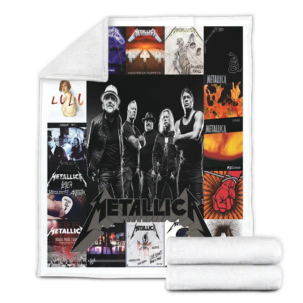 Metallica Fleece Blanket Gift For Birthday Halloween Christmas