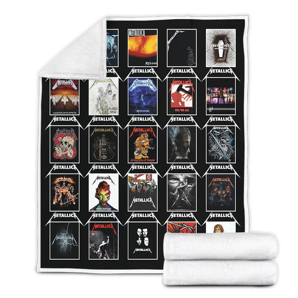 Metallica Albums Quilt Fleece Blanket Perfect 