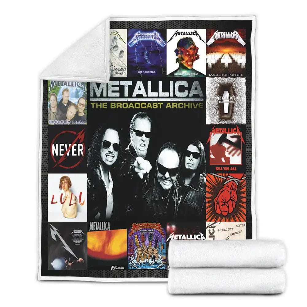 Metallica Albums Cover Poster Fleece Blanket Perfect 