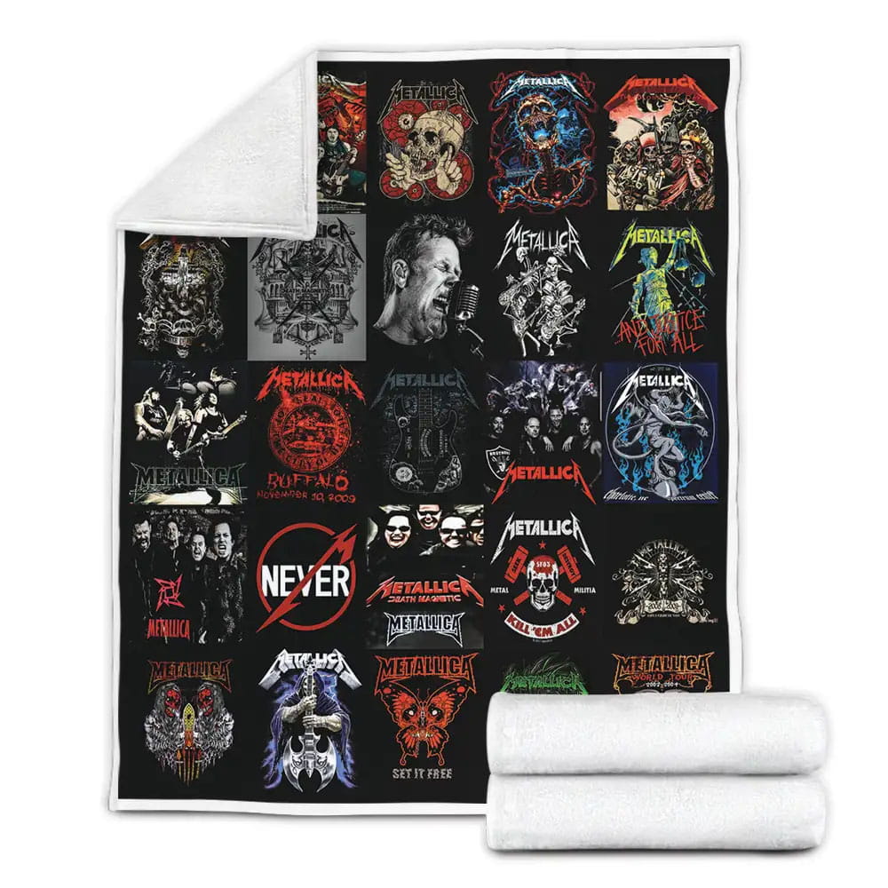 Metallica One Of A Kind Fleece Blanket Gift For Mothers Day Fathers Day
