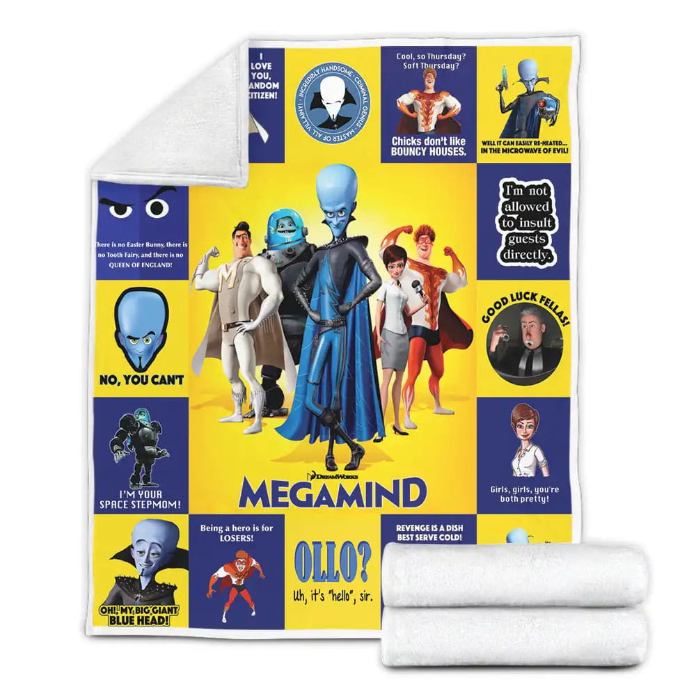 Megamind Fleece Blanket Gift For Wife Husband Besties