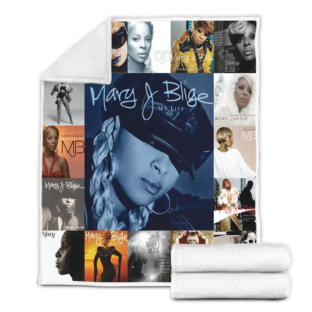 Mary J Blige Albums Fleece Blanket Gift For Mothers Day Fathers Day