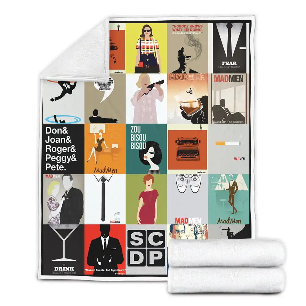 Mad Men Fleece Blanket Gift For Wife Husband Besties