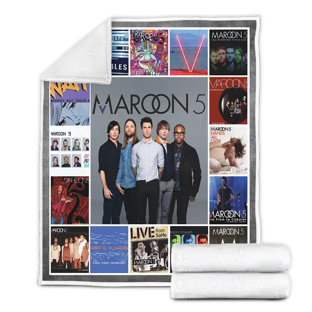 Maroon 5 Albums Cover Poster Fleece Blanket Gift For Birthday Halloween Christmas