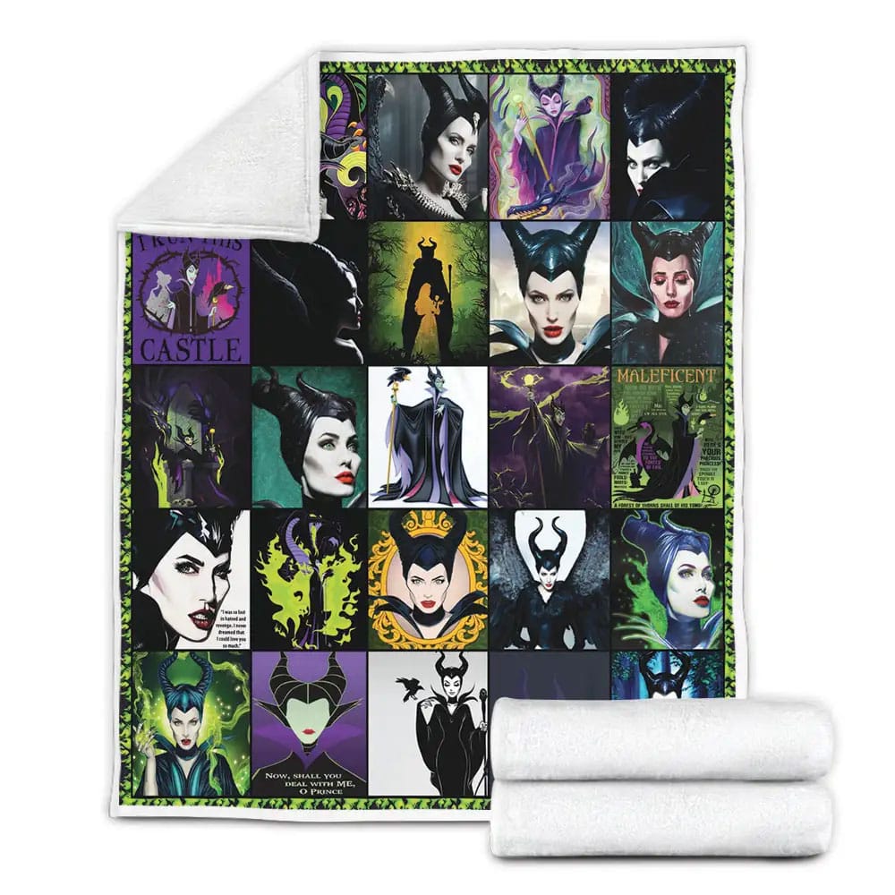 Maleficent Fleece Blanket Gift For Wife Husband Besties