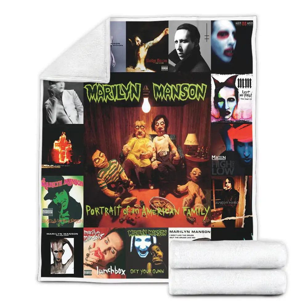 Marilyn Manson Albums Fleece Blanket Perfect 