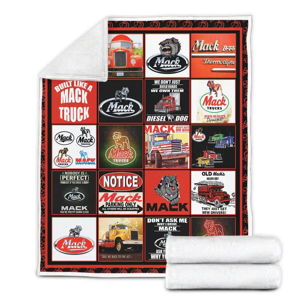 Mack-Trucks Fleece Blanket Gift For Birthday Halloween Christmas