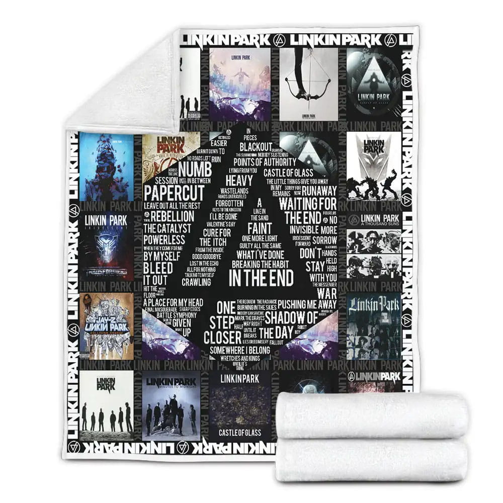 Linkin Park Fleece Blanket Gift For Birthday Halloween Christmas