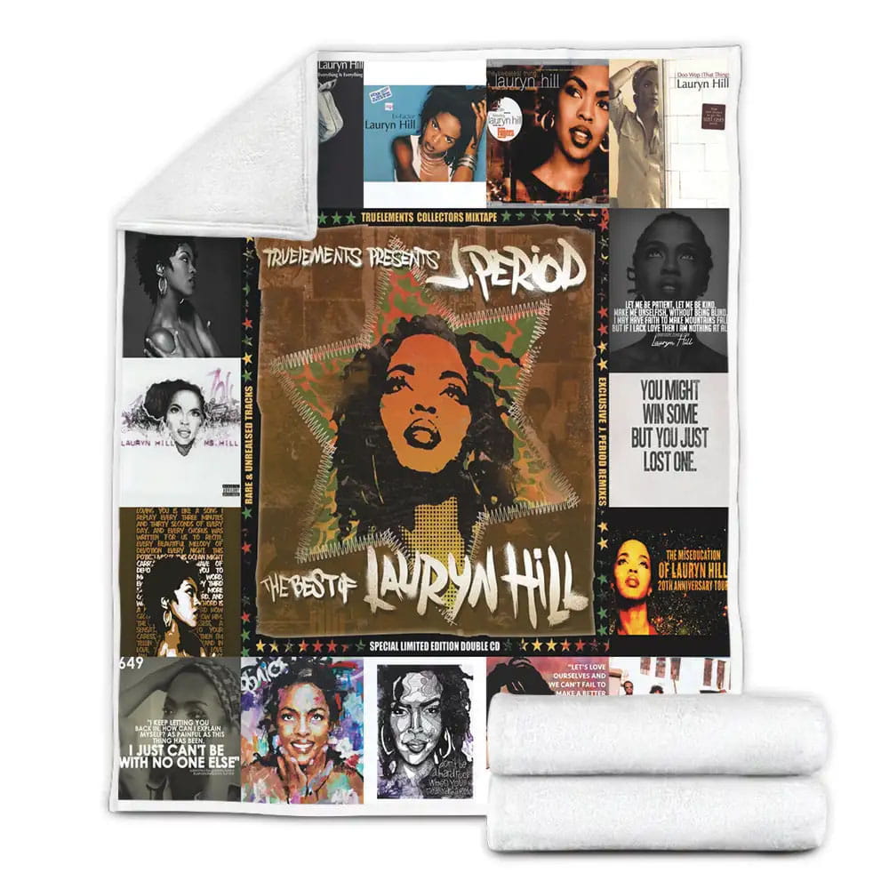 Lauryn Hill Fleece Blanket Gift For Birthday Halloween Christmas