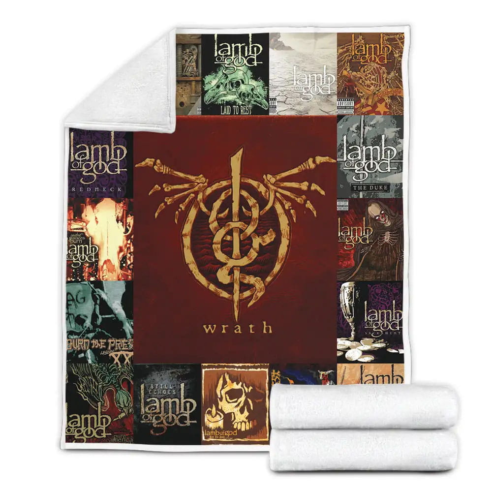 Lamb Of God Albums Fleece Blanket Gift For Birthday Halloween Christmas