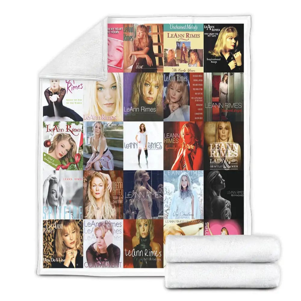 Leann Rimes Album Covers Fleece Blanket Gift For Mothers Day Fathers Day