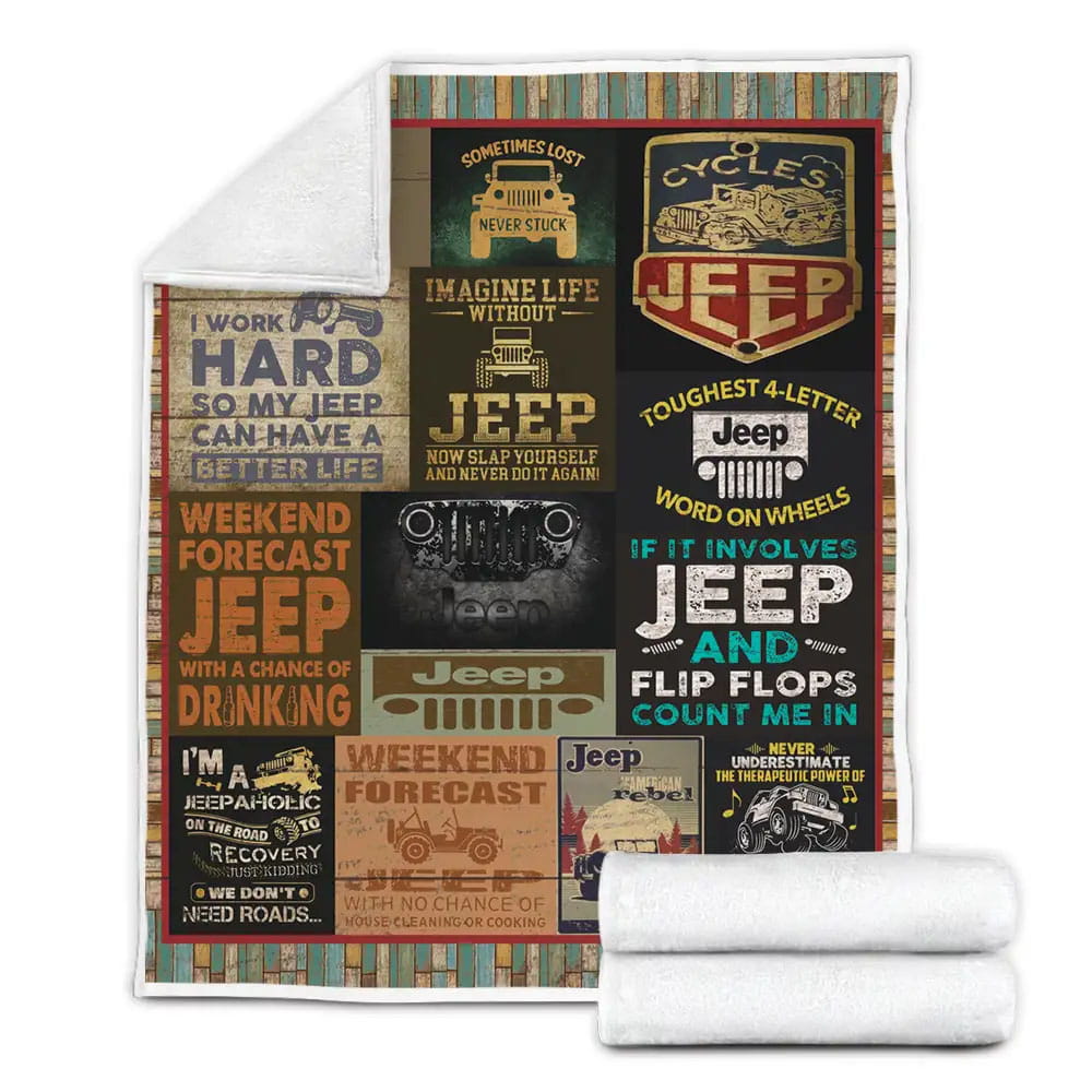 Lego Jeep Fleece Blanket Gift For Wife Husband Besties