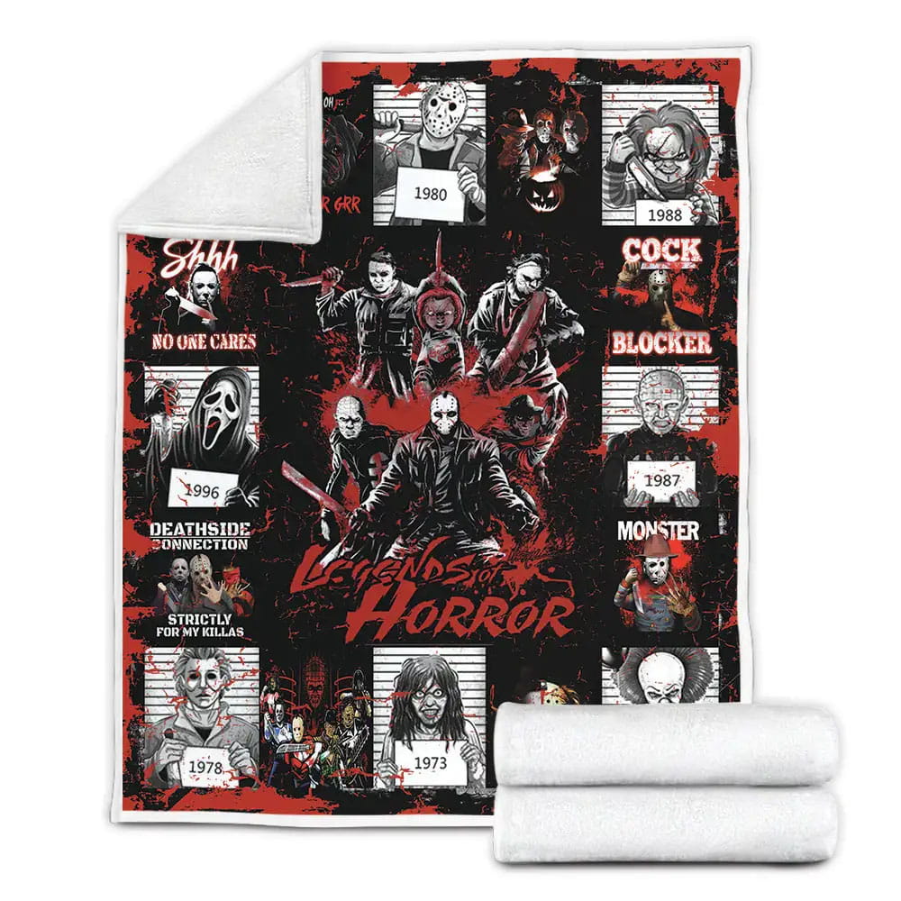 Legend Of Horror Fleece Blanket Gift For Mothers Day Fathers Day