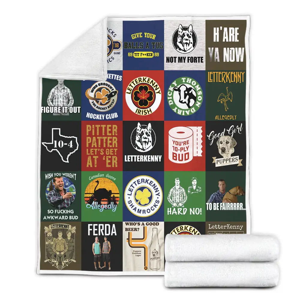 Letterkenny Fleece Blanket Gift For Mothers Day Fathers Day