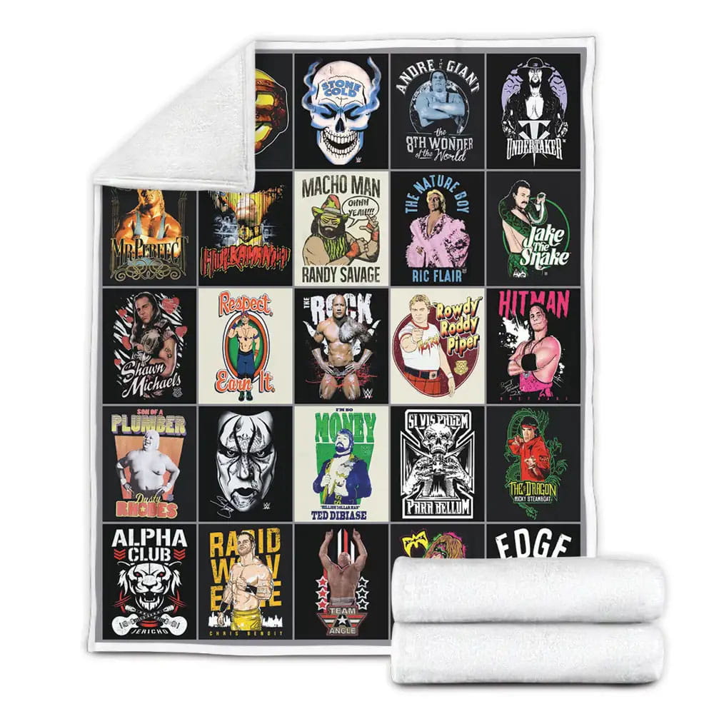 Legends Of Wrestling Fleece Blanket Gift For Birthday Halloween Christmas