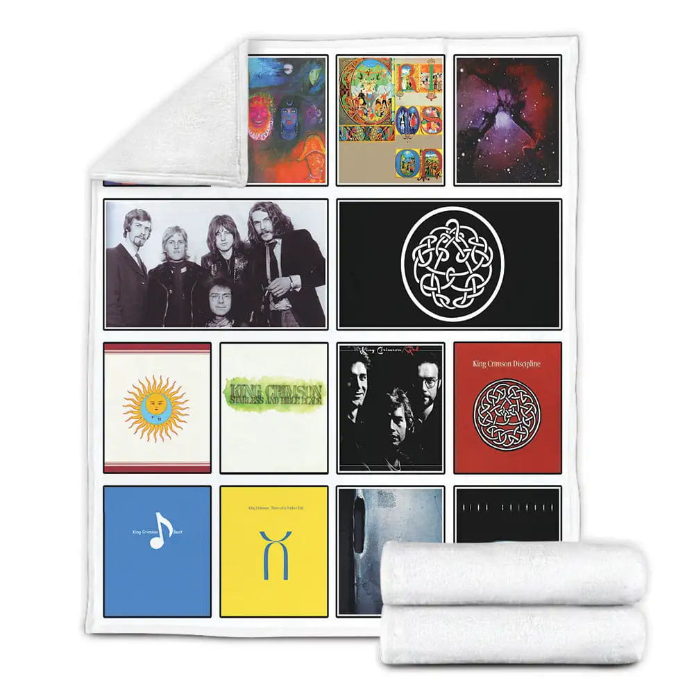 King Crimson Album Covers Fleece Blanket Gift For Wife Husband Besties