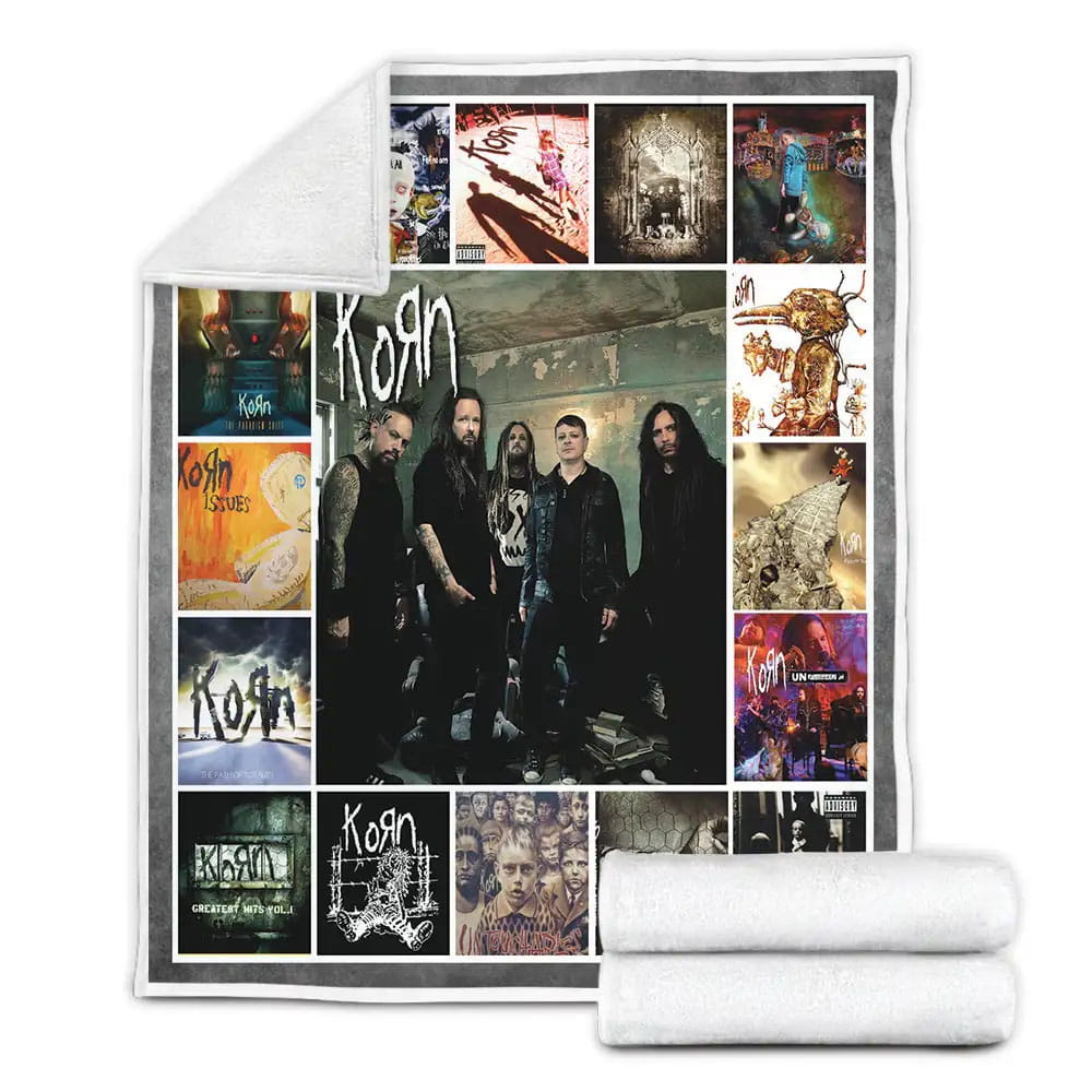 Korn Albums Cover Poster Fleece Blanket Gift For Mothers Day Fathers Day
