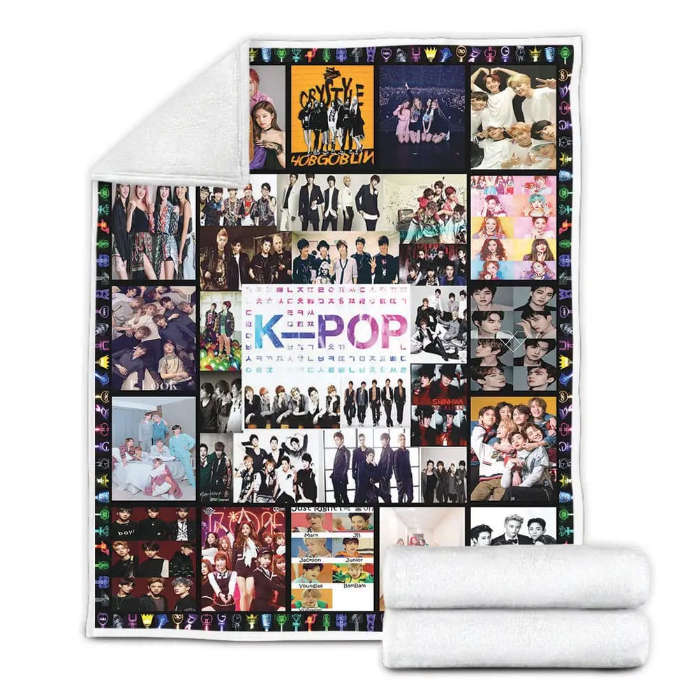 Kpop Bands Fleece Blanket Gift For Birthday Halloween Christmas