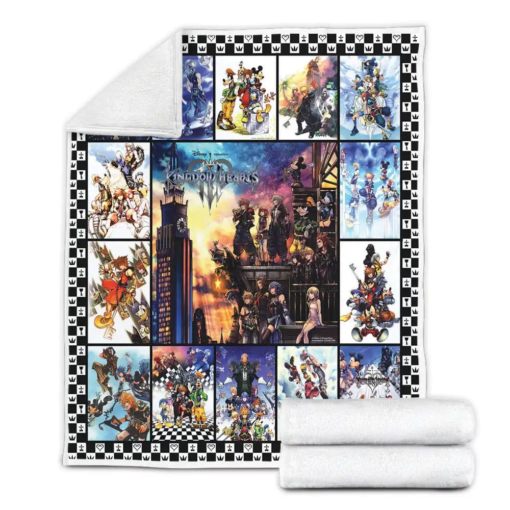 Kingdom Hearts Fleece Blanket Gift For Wife Husband Besties