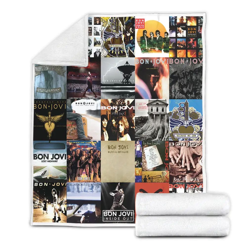Jon Bon Jovi Band Fleece Blanket Gift For Birthday Halloween Christmas