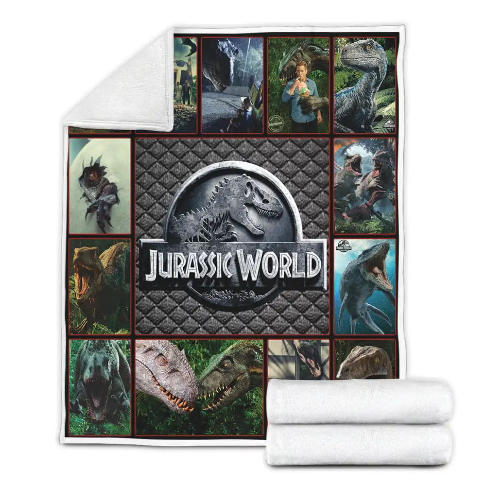 Jurassic World Fleece Blanket Gift For Birthday Halloween Christmas