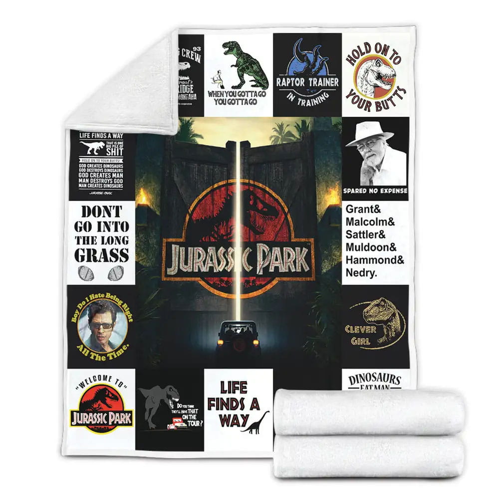 Jurassic Park Fleece Blanket Perfect 