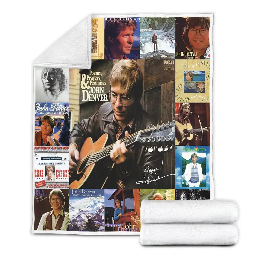 John Denver Albums Fleece Blanket Perfect 
