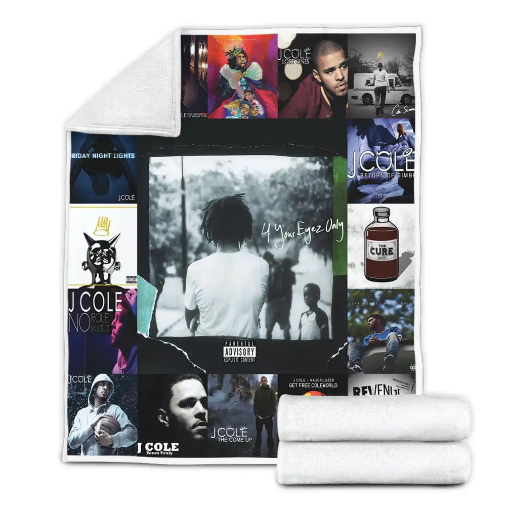 J. Cole Albums Fleece Blanket Gift For Wife Husband Besties
