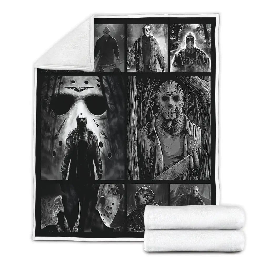 Jason Voorhees Fleece Blanket Gift For Birthday Halloween Christmas