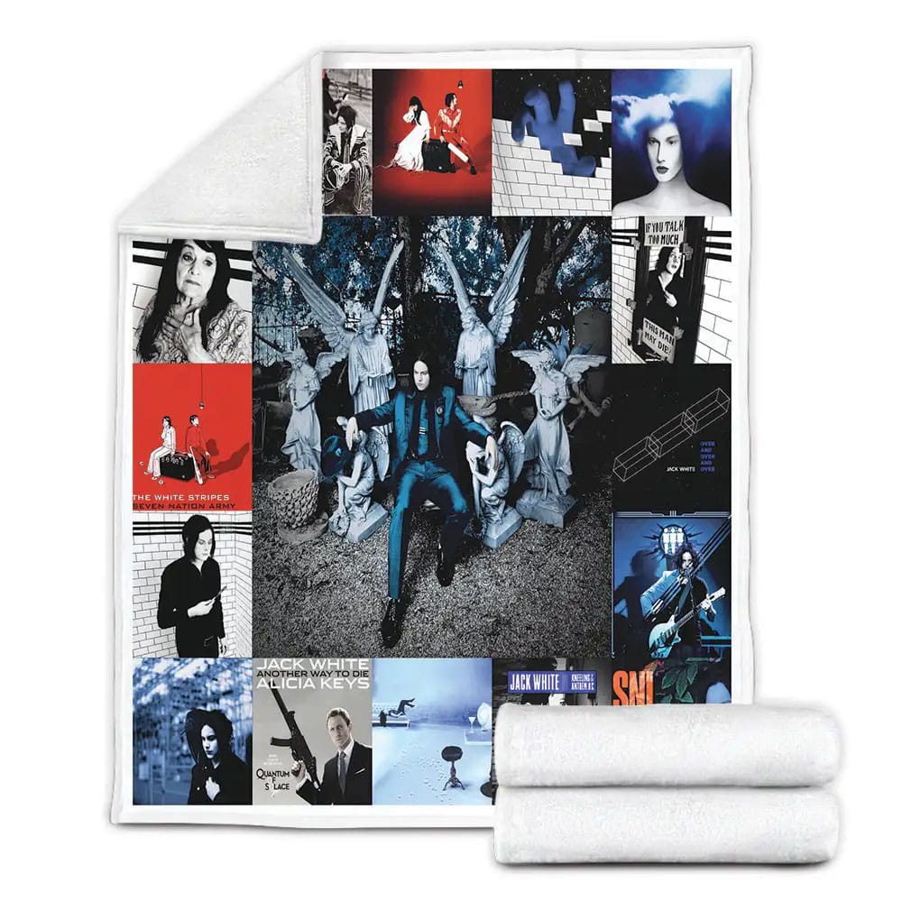 Jack White Albums Fleece Blanket Gift For Mothers Day Fathers Day
