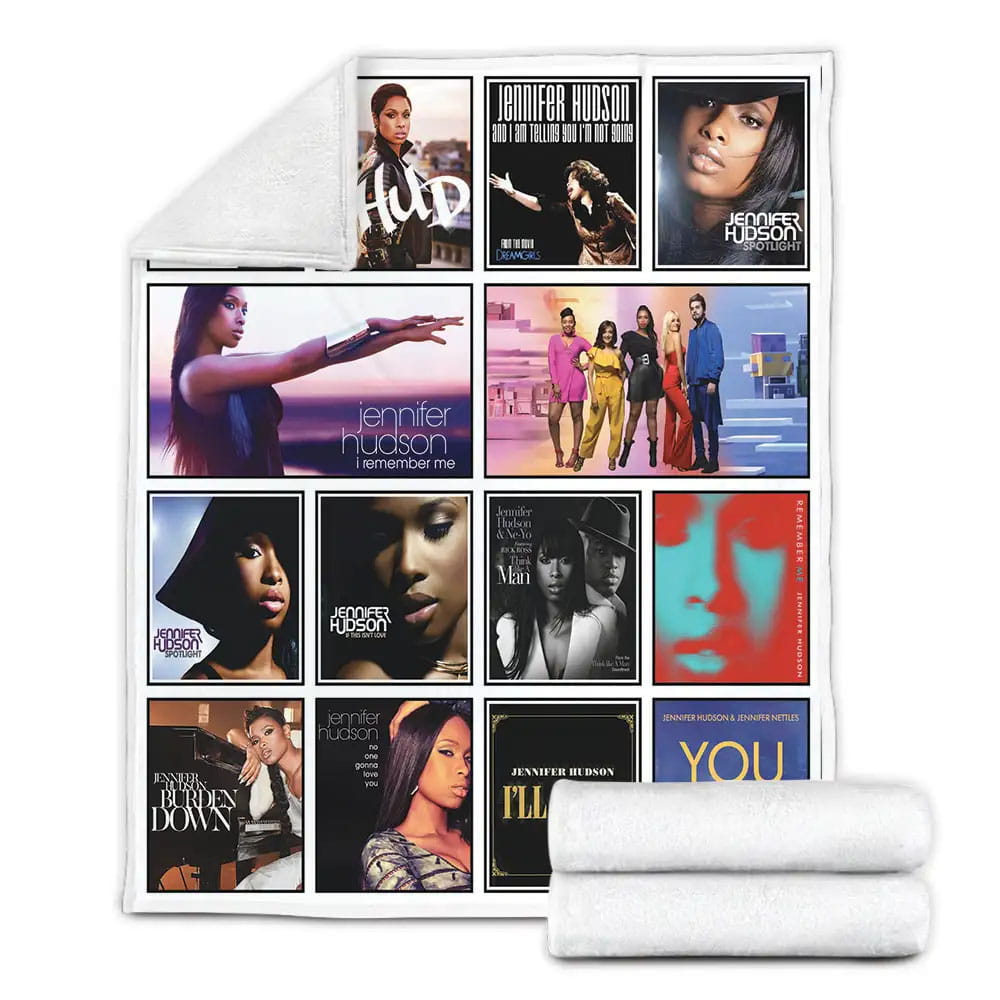 Jennifer Hudson Album Covers Fleece Blanket Gift For Wife Husband Besties
