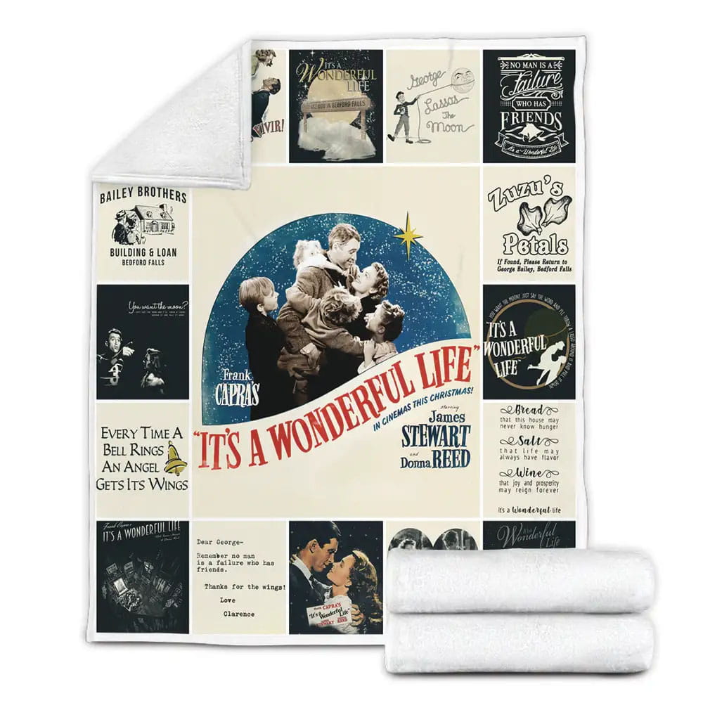 Its A Wonderful Life Fleece Blanket Gift For Wife Husband Besties