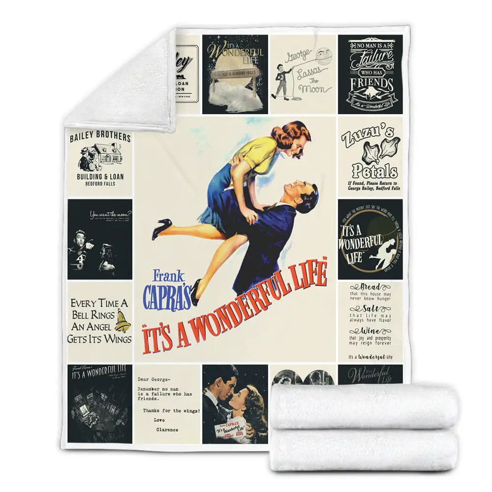 Its A Wonderful Life Fleece Blanket Gift For Birthday Halloween Christmas